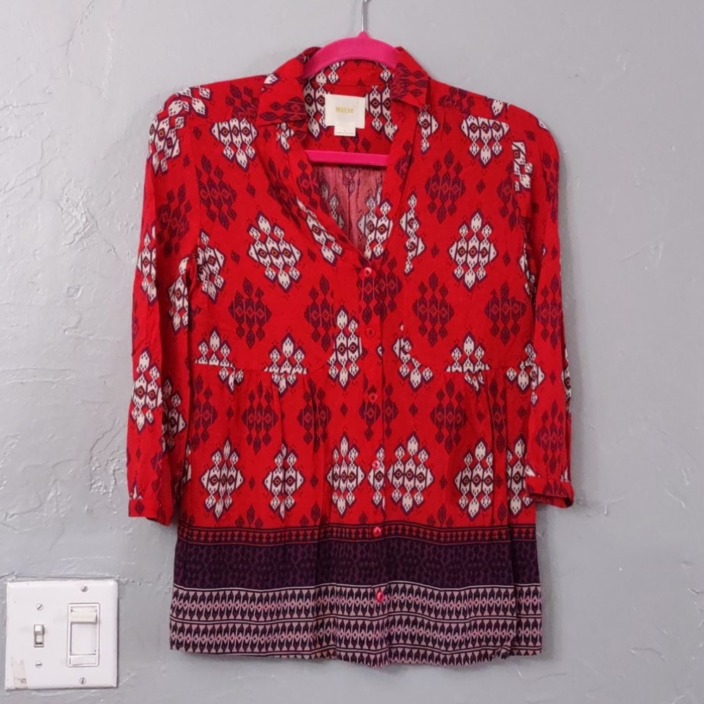 Maeve brand blouse size 0 excellent condition